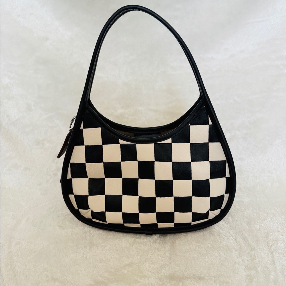 Coach Checkered Black and White Ergo Bag